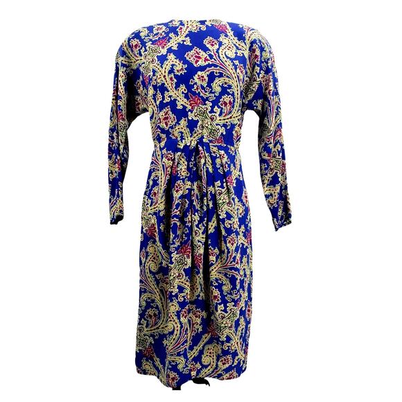 Vintage Maggy London By Jeannene Booher Silk Paisley Floral Dress - Picture 1 of 6